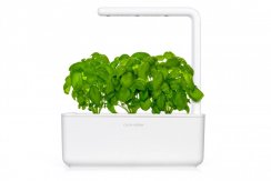 Click and Grow Smart Garden 3 mini domáca záhradka + 3ks kapsúl so semienkami bazalky, BIELA
